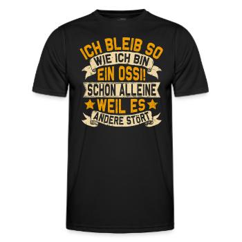 Ostdeutschland Ossi Osten Motiv - Männer Funktions-T-Shirt - Schwarz - Vorne - AI Model Male 178 dark (178cm)