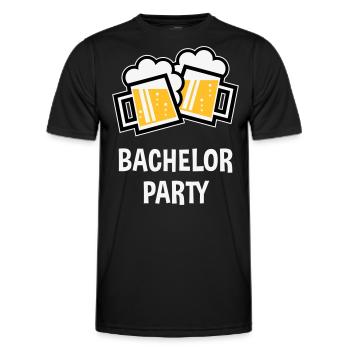 Bachelor Party (JGA Bier Bayrische Bierkrüge / 3C) - Männer Funktions-T-Shirt - Schwarz - Vorne - AI Model Male 178 dark (178cm)