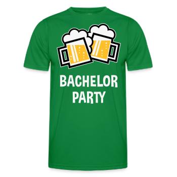Bachelor Party (JGA Bier Bayrische Bierkrüge / 3C) - Männer Funktions-T-Shirt - Kelly Green - Vorne - AI Model Male 178 dark (178cm)