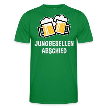 Junggesellenabschied (Bier Bayrische Bierkrüge 3C) - Männer Funktions-T-Shirt - Kelly Green - Vorne - AI Model Male 178 dark (178cm)