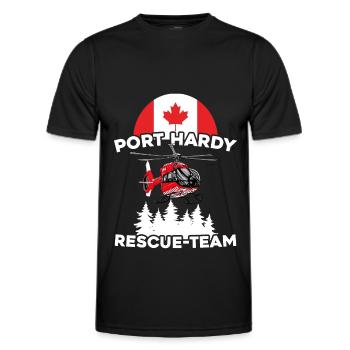 Port Hardy - Vancouver Canada Survival Hope Island - Männer Funktions-T-Shirt - Schwarz - Vorne - AI Model Male 178 dark (178cm)