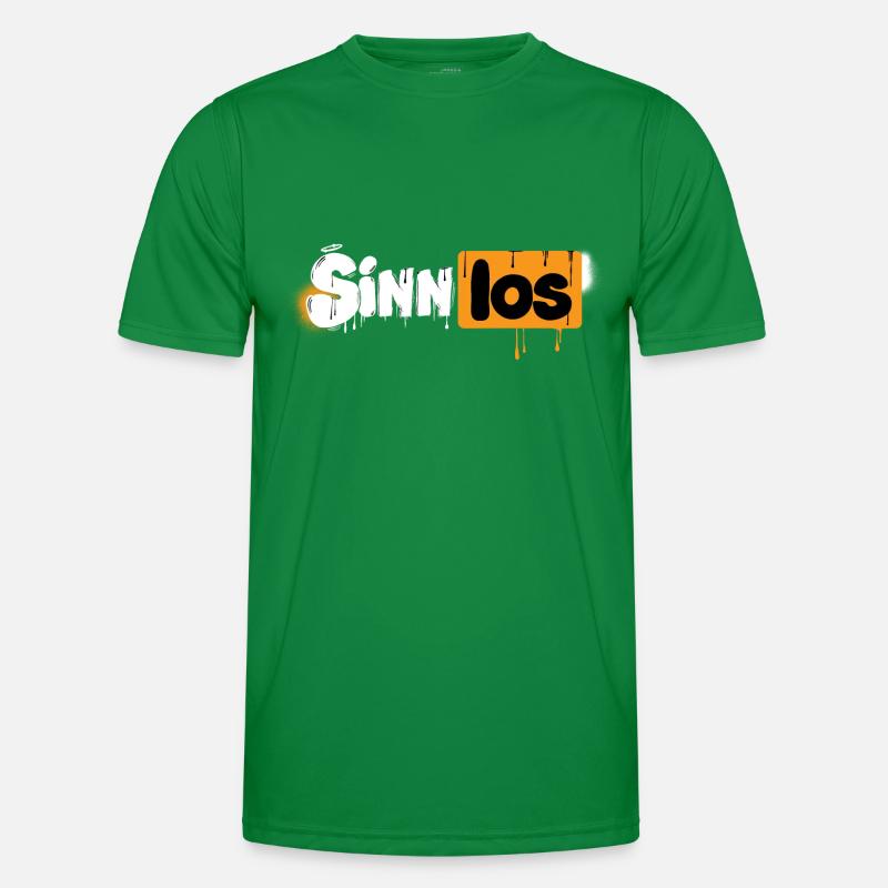 Sinnlos Statement Lettering Männer Funktions-T-Shirt
