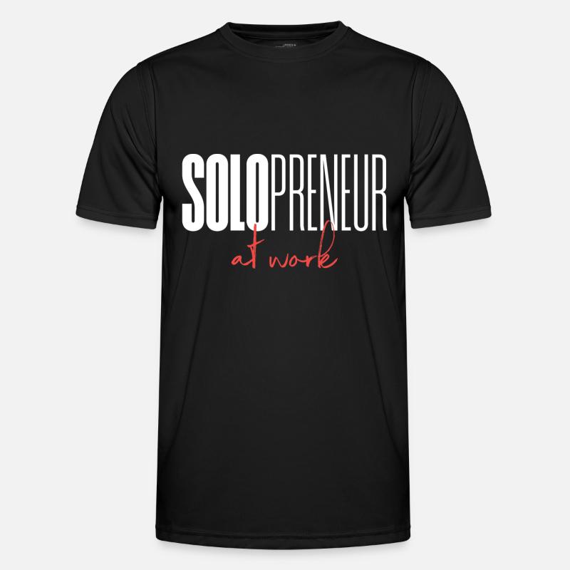 Solopreneur at work - Männer Funktions-T-Shirt - Schwarz