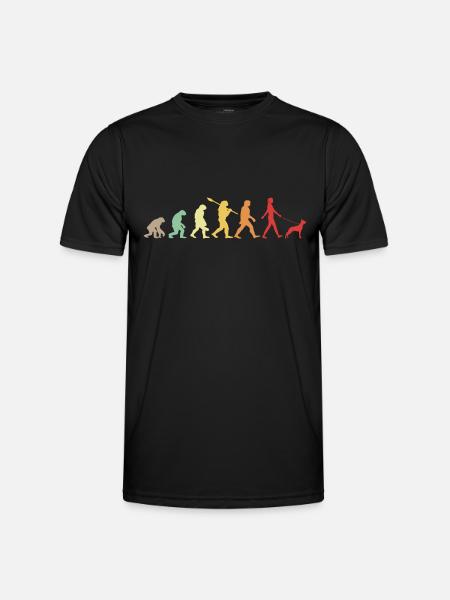 Evolution Lustiger Belgischer Schäferhund Malinois - Männer Funktions-T-Shirt - Schwarz