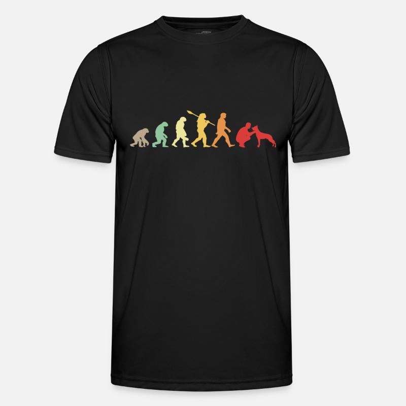 Evolution Lustiger Belgischer Schäferhund Malinois - Männer Funktions-T-Shirt - Schwarz