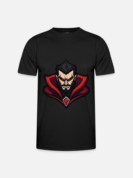 Vampire Halloween Comic - Men's Functional T-Shirt - black