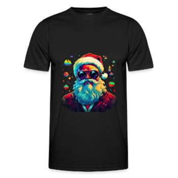 Weihnachtsmann, Ugly Christmas - Männer Funktions-T-Shirt - Schwarz - Vorne - AI Model Male 178 dark (178cm)