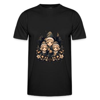 Weihnachtsmann, Ugly Christmas, Elfen - Männer Funktions-T-Shirt - Schwarz - Vorne - AI Model Male 178 dark (178cm)