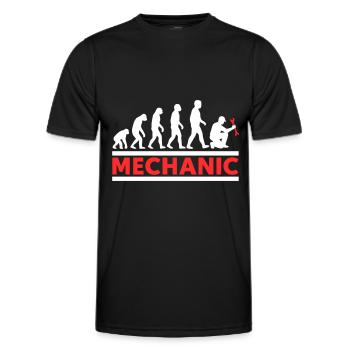 Mechanik Evolution Mechaniker Mechaniker - Männer Funktions-T-Shirt - Schwarz - Vorne - AI Model Male 178 dark (178cm)