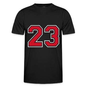 23 Sport Number Twenty-Three - Men's Functional T-Shirt - black - Front - AI Model Male 178 dark (178cm)