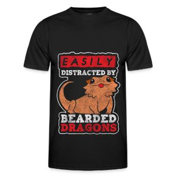 Echse Echsen Eidechse - Männer Funktions-T-Shirt - Schwarz - Vorne - AI Model Male 178 dark (178cm)