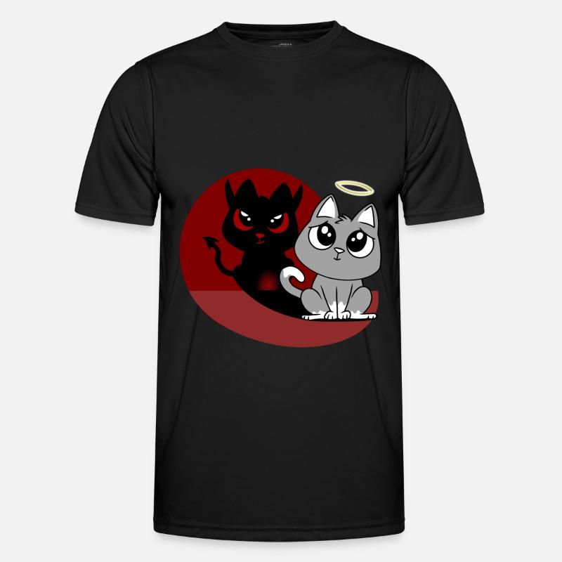 Quoi? I Was’s Not - Devil Angel Evil Cat T-shirt sport Homme