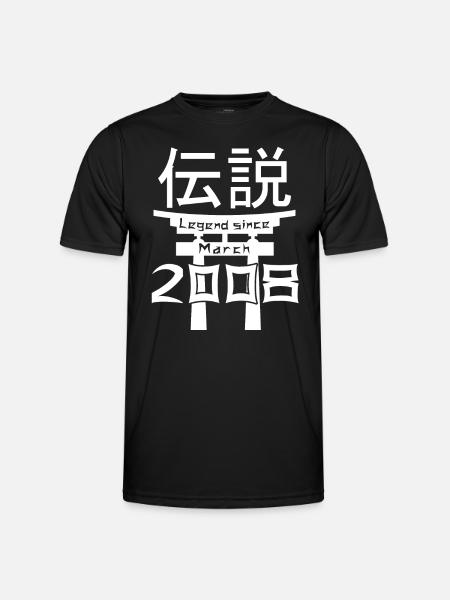Legend since March 2008 Birthday Gift - Men's Functional T-Shirt - black