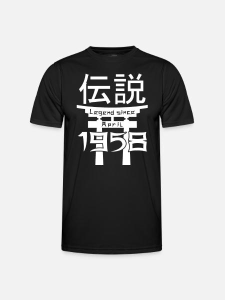 Legend since April 1958 Birthday Gift - Men's Functional T-Shirt - black