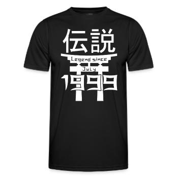 Legend since July 1999 Geburtstag Geschenk - Männer Funktions-T-Shirt - Schwarz - Vorne - AI Model Male 178 dark (178cm)