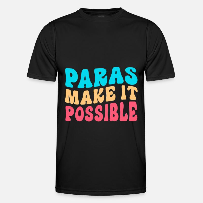 Paraprofessional Paraeducator Lehrerassistent - Männer Funktions-T-Shirt - Schwarz