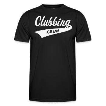 Clubbing Crew (Party / Nightlife / White) - Men's Functional T-Shirt - black - Front - AI Model Male 178 dark (178cm)