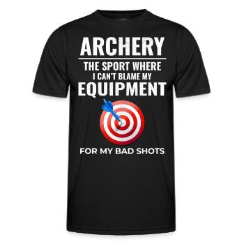 Archery Targets Archer Bullseye Shooting Sport - Men's Functional T-Shirt - black - Front - AI Model Male 178 dark (178cm)