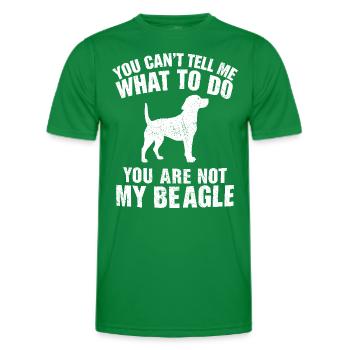 Funny Beagle Men Women Hound Beagle Dog Lovers - T-shirt sport Homme - vert - Devant - AI Model Male 178 dark (178cm)