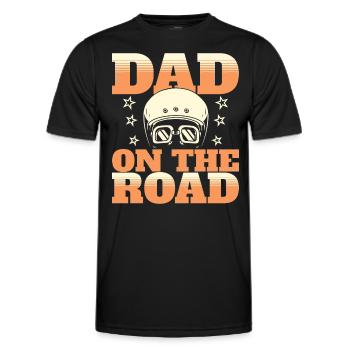 Humorvolle Redewendung Papa Biker Papa Biker - Männer Funktions-T-Shirt - Schwarz - Vorne - AI Model Male 178 dark (178cm)