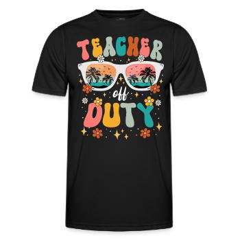 Lehrer Sommerferien Ende der Schulzeit Lehrer - Männer Funktions-T-Shirt - Schwarz - Vorne - AI Model Male 178 dark (178cm)