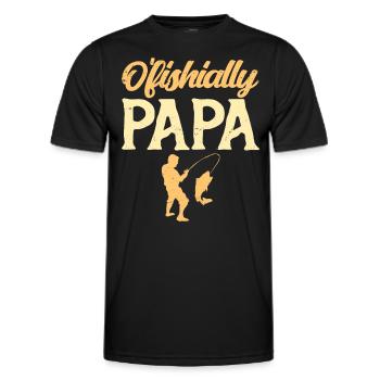 Soon Dad Ofishally Fisherman Dad Future Dad - Men's Functional T-Shirt - black - Front - AI Model Male 178 dark (178cm)