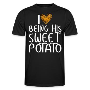 J'aime Être Sa Patate Douce Couple Thanksgiving - T-shirt sport Homme - noir - Devant - AI Model Male 178 dark (178cm)