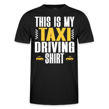Taxifahrer Taxifahrer - Männer Funktions-T-Shirt - Schwarz - Vorne - AI Model Male 178 dark (178cm)