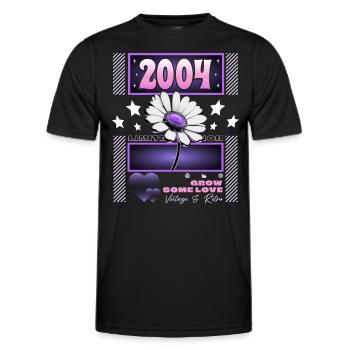 Retro Y2K Jahr 2004 Geburtstag Frauen 20 Jahre - Männer Funktions-T-Shirt - Schwarz - Vorne - AI Model Male 178 dark (178cm)