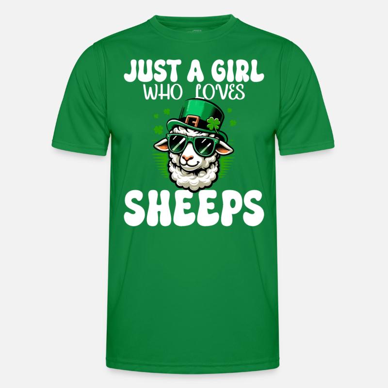 Fille Qui Adore Les Moutons Saint Patrick T-shirt sport Homme
