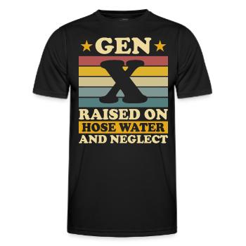 Generation X Humor - Männer Funktions-T-Shirt - Schwarz - Vorne - AI Model Male 178 dark (178cm)