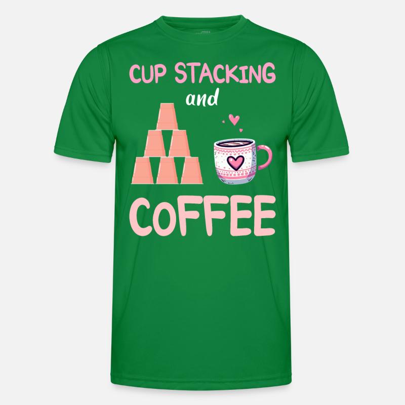 Stacker Sport Cup Stacking And Coffee Men's Functional T-Shirt