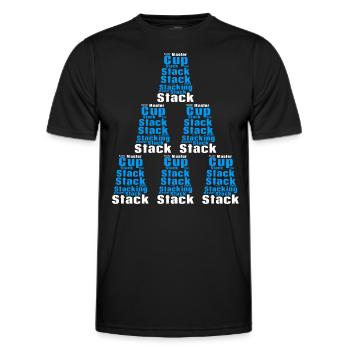 Cup Stack Master Sport Stacking - Men's Functional T-Shirt - black - Front - AI Model Male 178 dark (178cm)