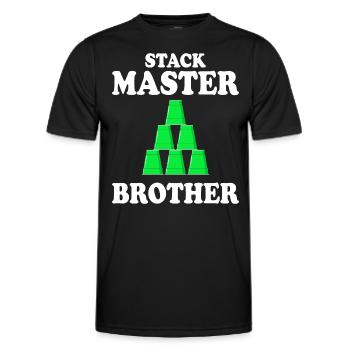 Cups Stacker Sport Stacking Brother - Men's Functional T-Shirt - black - Front - AI Model Male 178 dark (178cm)