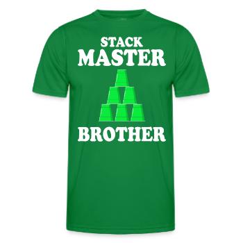 Cups Stacker Sport Stacking Brother - Men's Functional T-Shirt - kelly green - Front - AI Model Male 178 dark (178cm)
