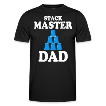 Cups Stacker Sport Stacking Dad - Men's Functional T-Shirt - black - Front - AI Model Male 178 dark (178cm)