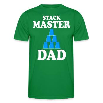 Cups Stacker Sport Stacking Dad - Men's Functional T-Shirt - kelly green - Front - AI Model Male 178 dark (178cm)
