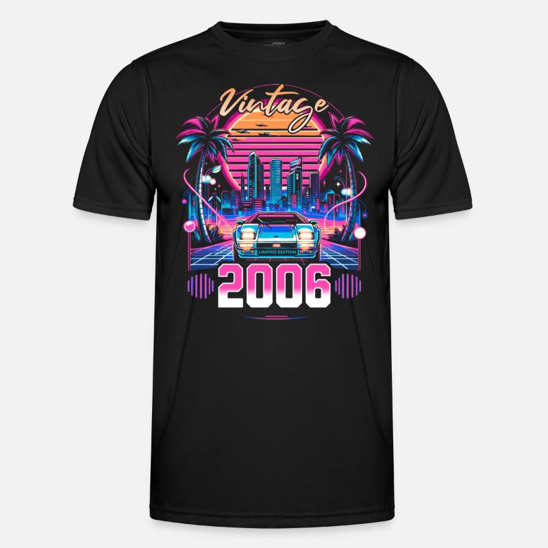 Synthwave Retro 18eme Anniversaire 2006 T-shirt sport Homme