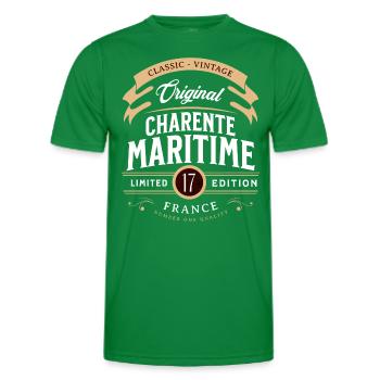 Département Charente-Maritime Frankreich - Männer Funktions-T-Shirt - Kelly Green - Vorne - AI Model Male 178 dark (178cm)