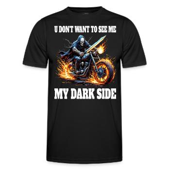 Mein Skelett-Meme der dunklen Seite - Männer Funktions-T-Shirt - Schwarz - Vorne - AI Model Male 178 dark (178cm)