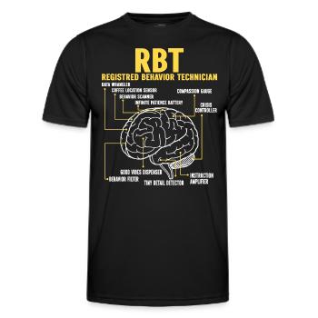 Certified Behavioral Technician - Men's Functional T-Shirt - black - Front - AI Model Male 178 dark (178cm)