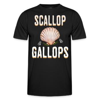 Humor Jakobsmuschel Galopp Meme - Männer Funktions-T-Shirt - Schwarz - Vorne - AI Model Male 178 dark (178cm)