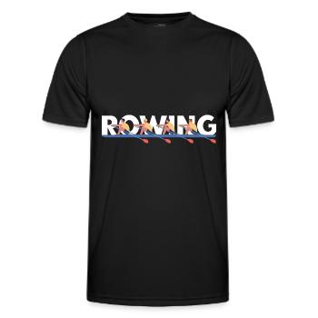 Rudern Herren Vierer ohne Steuermann - Männer Funktions-T-Shirt - Schwarz - Vorne - AI Model Male 178 dark (178cm)