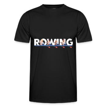 Rudern Frauen Vierer ohne Steuermann - Männer Funktions-T-Shirt - Schwarz - Vorne - AI Model Male 178 dark (178cm)