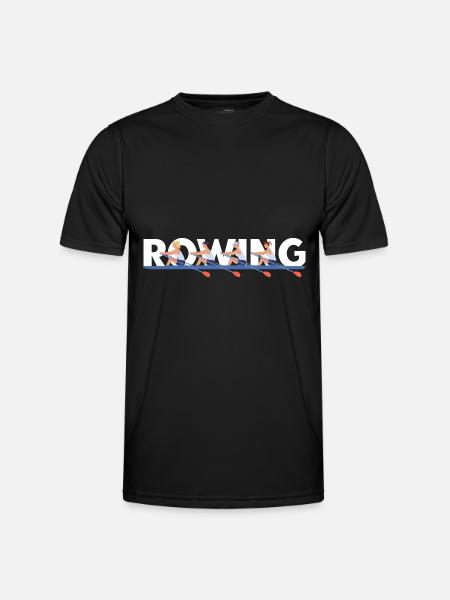 Rowing Womens Coxless Four - Men's Functional T-Shirt - black