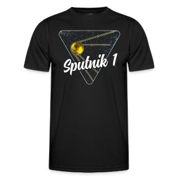 Sputnik 1 Satellit - Männer Funktions-T-Shirt - Schwarz - Vorne - AI Model Male 178 dark (178cm)