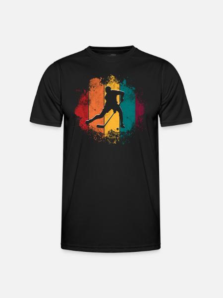 Unihockey - Männer Funktions-T-Shirt - Schwarz