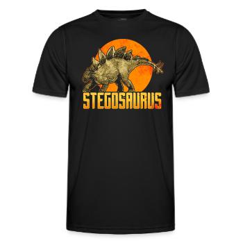Stegosaurus Dinosaurier - Männer Funktions-T-Shirt - Schwarz - Vorne - AI Model Male 178 dark (178cm)
