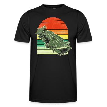 Aircraft carrier - Men's Functional T-Shirt - black - Front - AI Model Male 178 dark (178cm)