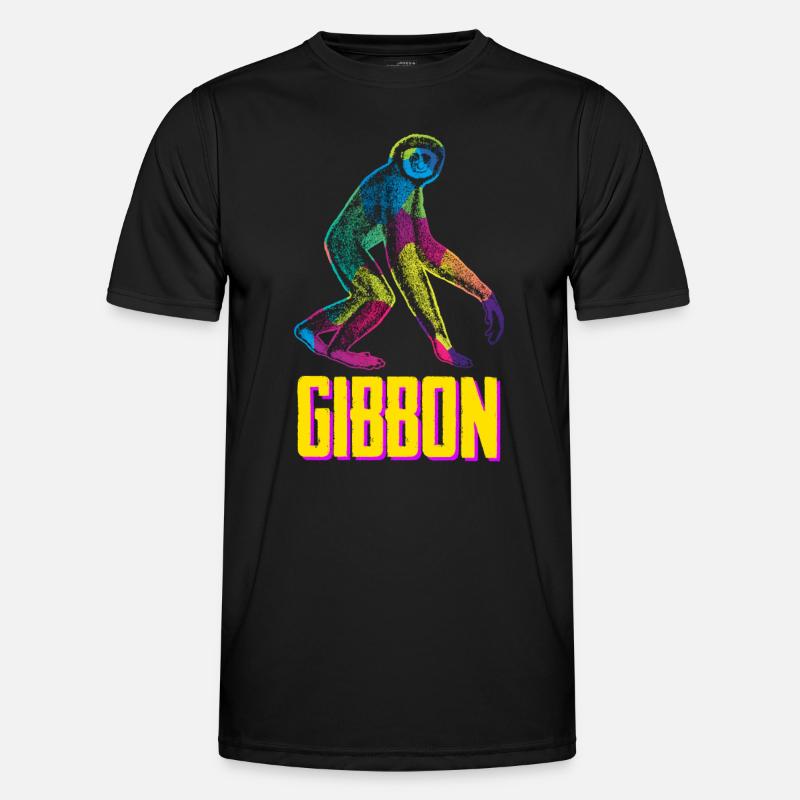 Gibbon Monkey - Men's Functional T-Shirt - black